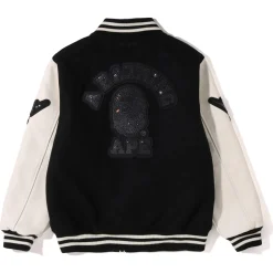 A BATHING APE® Shark Hooded Varsity Jacket