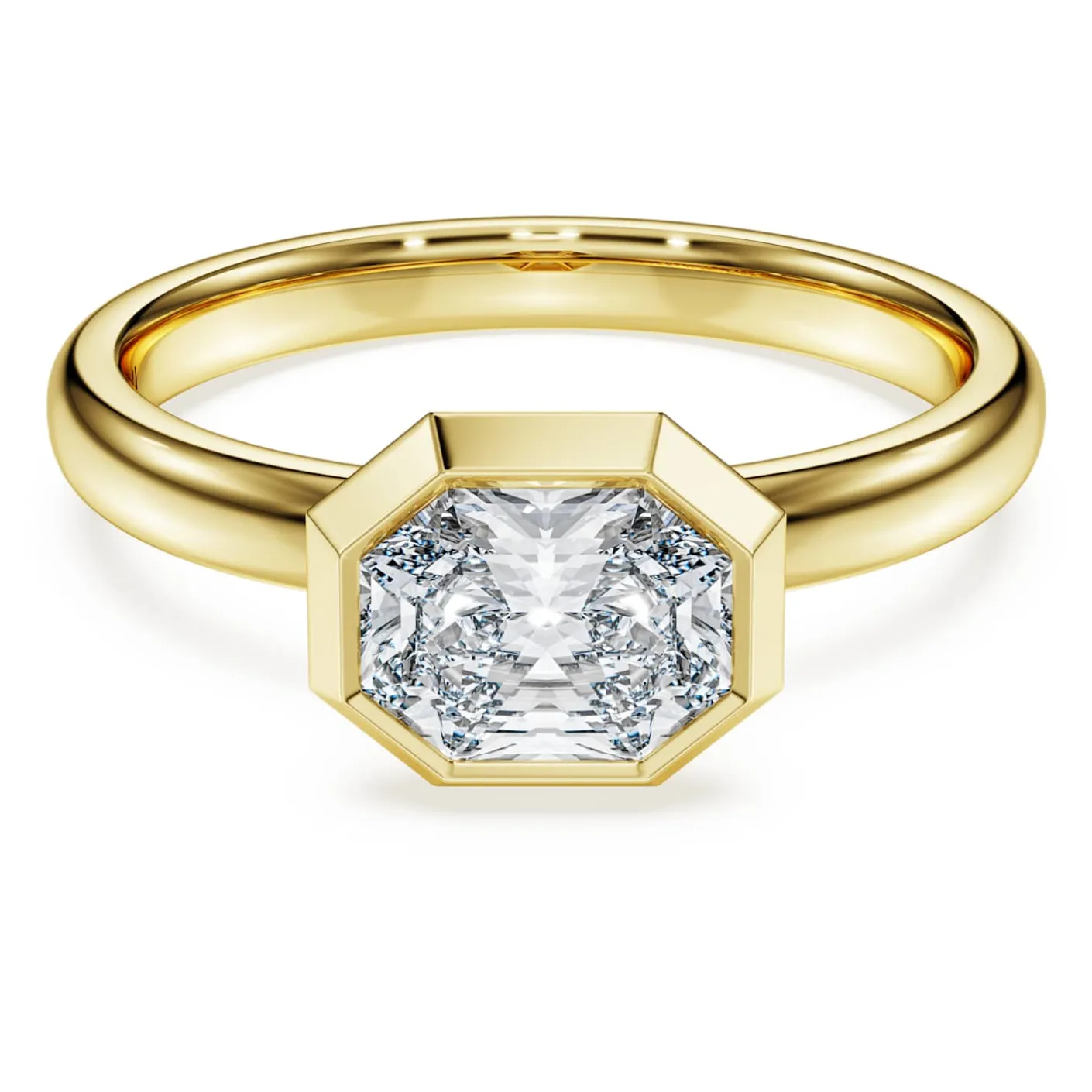 Octagon Ring mit Kesselfassung