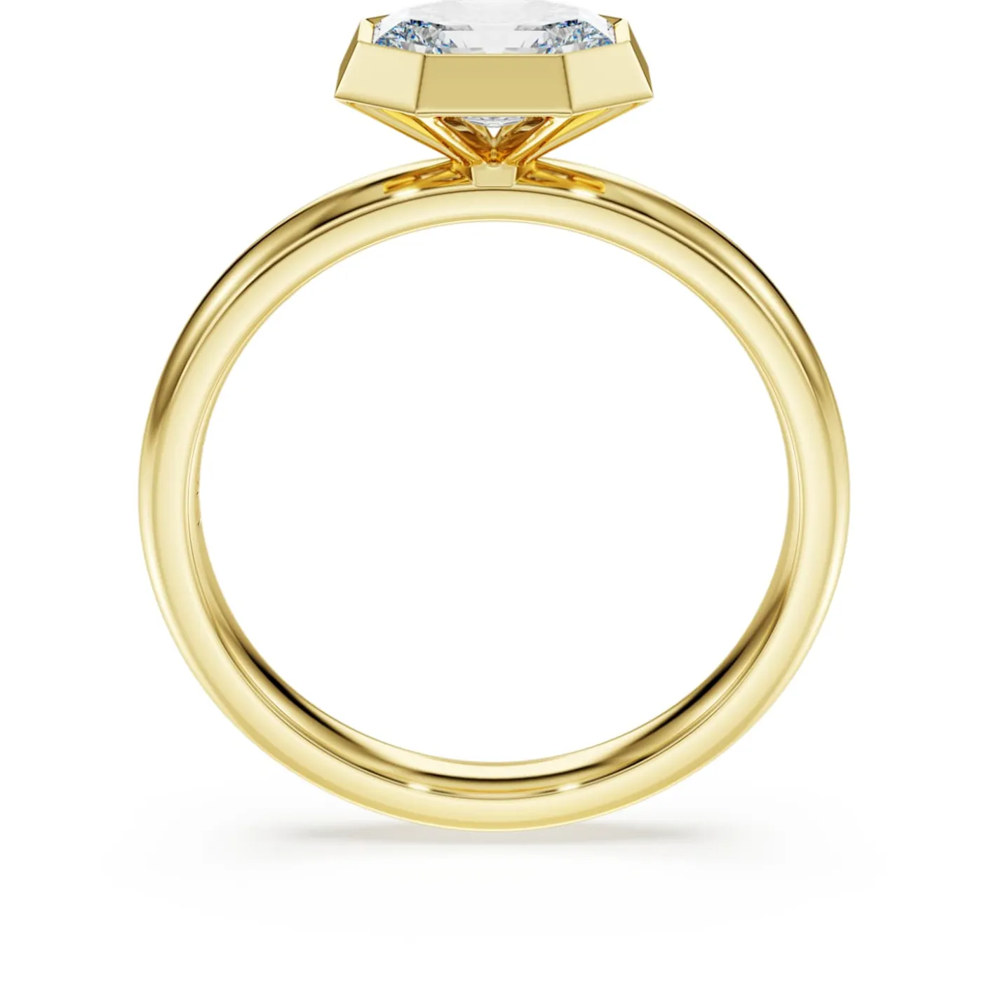 Octagon Ring mit Kesselfassung