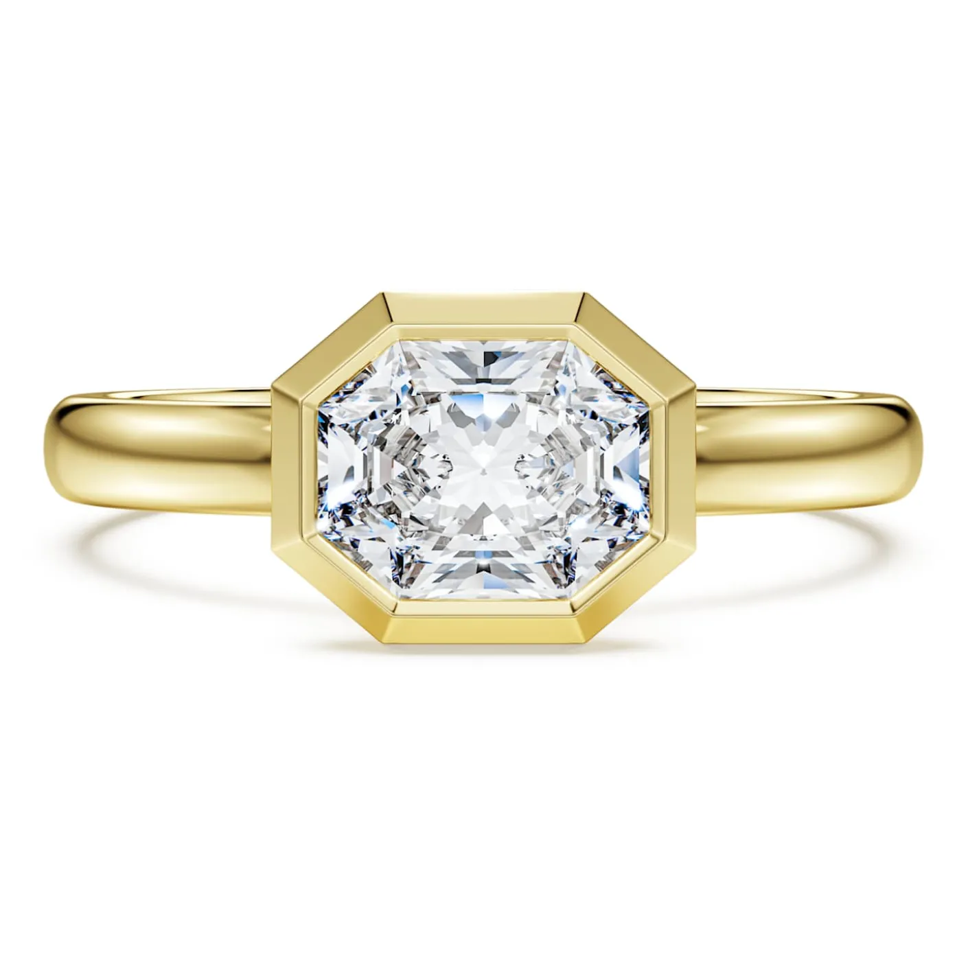 Octagon Ring mit Kesselfassung